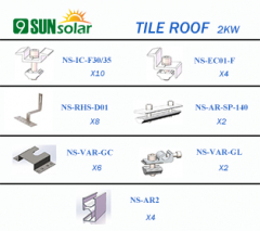 2KW Tile Roof Mounting System